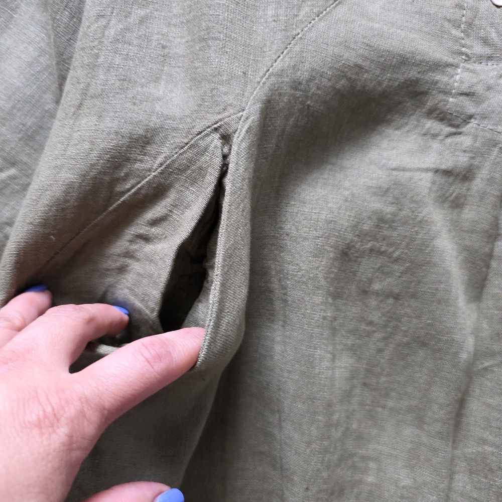 Elena Naldi Olive Green Shirt Dress - Picture 4 of 5